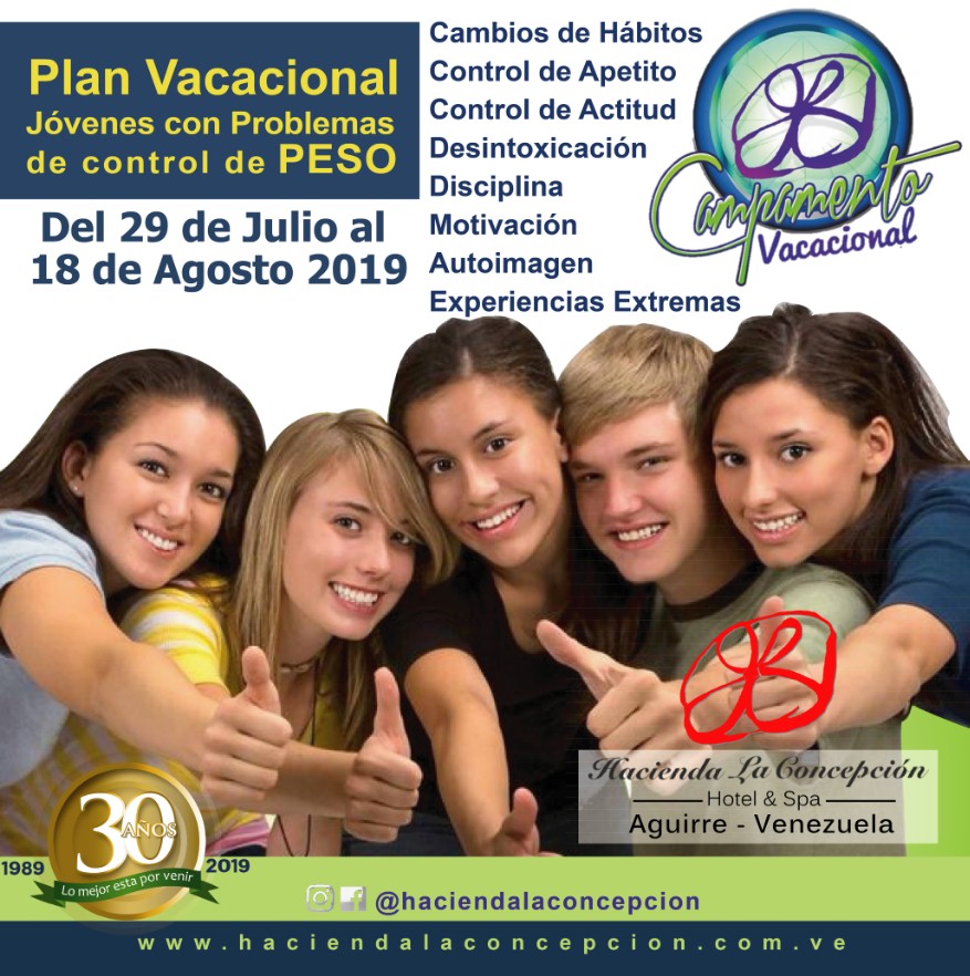 Plan Vacacional 2019 - Jóvenes en La Hacienda La Concepción